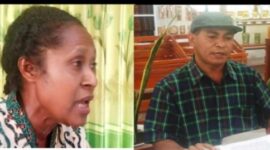 Keterangan foto: Yustina Yusmiati dan Pater Yosep Kusi SVD (Foto ; Simon Welan) 