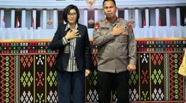 Kapolres Manggarai Barat, AKBP Christian Kadang, S.I.K., menerima kunjungan Ketua Pengadilan Negeri (PN) Labuan Bajo, Ida Ayu Widyarini, S.H., M.Hum. (Foto ; Humas Polres Manggarai Barat) 