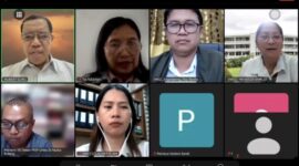 Screenshot pertemuan Zoom antara Unika St. Paulus dan DWCC – kerja sama internasional Unika dan DWCC via Zoom
