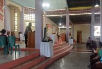 Kapolsek Maurole Iptu Syaibah sosialisasi kekerasan seksual di gereja Kotabaru, Minggu 4 Mei 2025