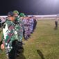 Anggota TNI dan Polisi amankan pertandingan antar kelurahan Gerindra Cup 1