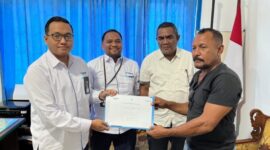 Penyerahan Santunan dari PT PELNI kepada keluarga korban
