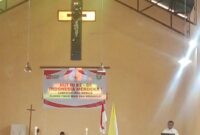 Romo Jhon Lein, Pr memimpin perayaan syukur HUT RI ke 80 di desa Ile Boleng, 16 Agustus 2025