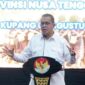 Gubernur NTT, Melki Laka Lena, Ketika memberikan sambutan pada Rapat Koordinasi Lintas Kementerian di Kupang, Rabu 6 Agustus 2025/Fanpage ; Melki Laka Lena