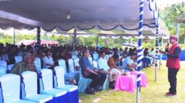 Sambutan Ketua Muara, RD Rudolfus Alfonsius Eka usai misa