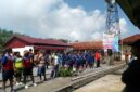 Masyarakat antusias ikut turnamen voli di desa Sobo/Ket Foto ; Niko Sanggu