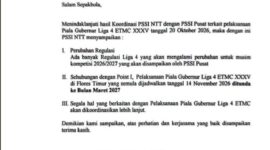 Surat resmi dari PSSI NTT