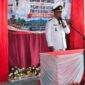 Camat Detukeli Marianus Agang memberikan sambutan pada acara serah Terima jabatan di Watunggere Rabu 7 Oktober 2026